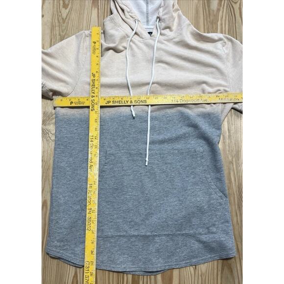 Carbon Mens Short Sleeve Sweatshirt Size S Small Hoodie Colorblock Excellent - Picture 5 of 7